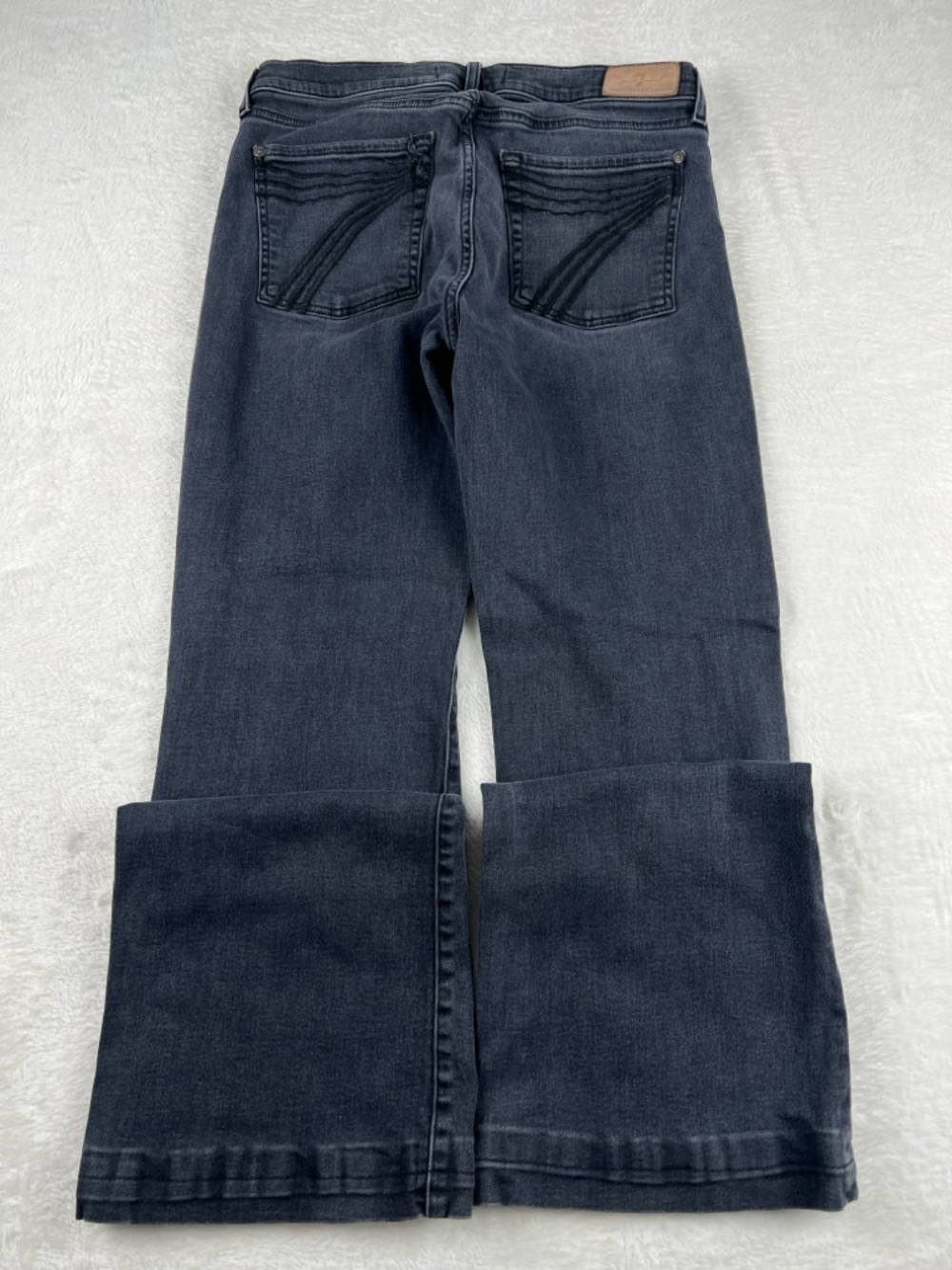 7 For All Mankind Luxe Vintage Dojo Jeans Charcoal Wide Leg 31x32